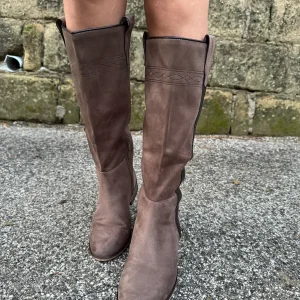 STIVALI EFFETTO CAMOSCIO