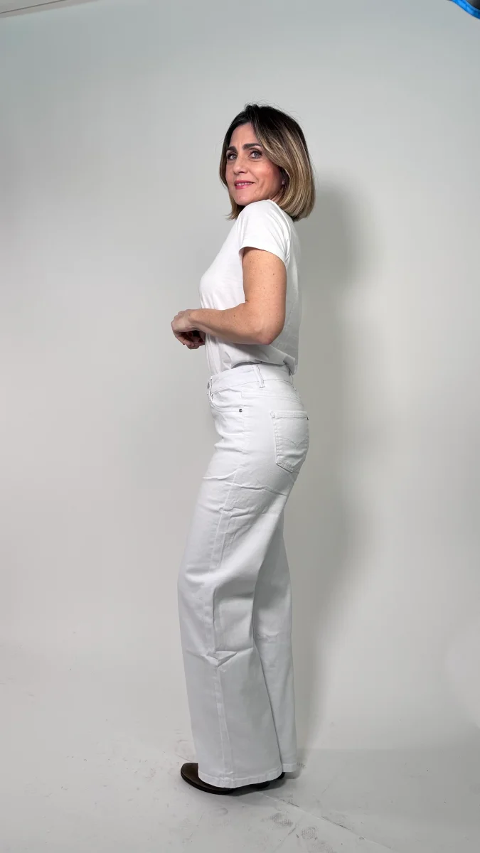 Jeans Wide leg Bianco estivo - immagine 3