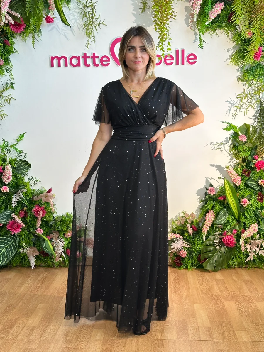 Abito Charlotte glitter regular nero - immagine 4