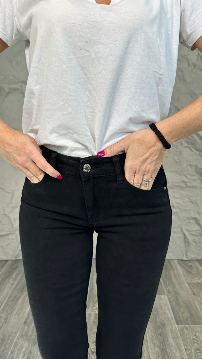 Jeans a zampa push up nero Lili - immagine 5