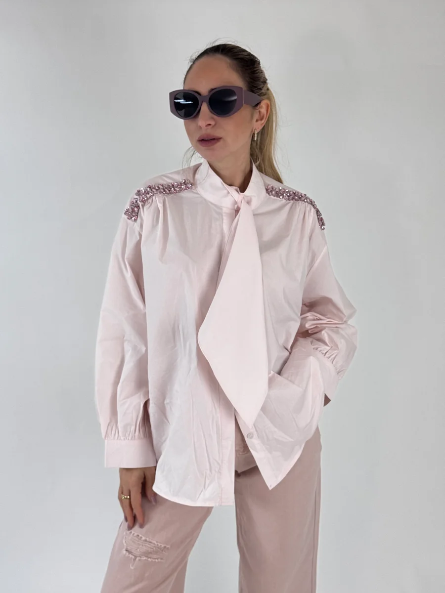 CAMICIA ARIELLE STRASS ROSA - immagine 9
