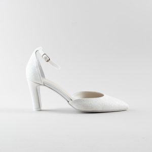 Ankle Strap Penny 70mm – Glitter Avorio