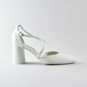 Cross Strap Penny 70mm – Glitter Avorio