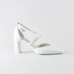 Cross Strap Nappa Bianca, Tacco 70 mm