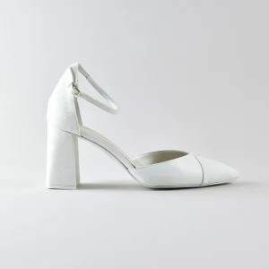 Ankle Strap Rosy 70mm – Nappa e Glitter Avorio