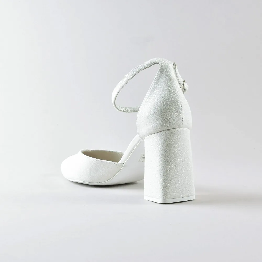 Ankle Strap Rosy 70mm – Nappa e Glitter Avorio - immagine 6