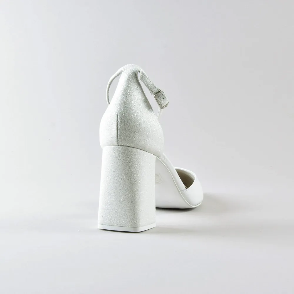 Ankle Strap Rosy 70mm – Nappa e Glitter Avorio - immagine 7
