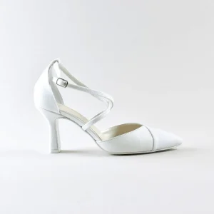 Cross Strap Rosy 70mm – Nappa e Glitter Bianco