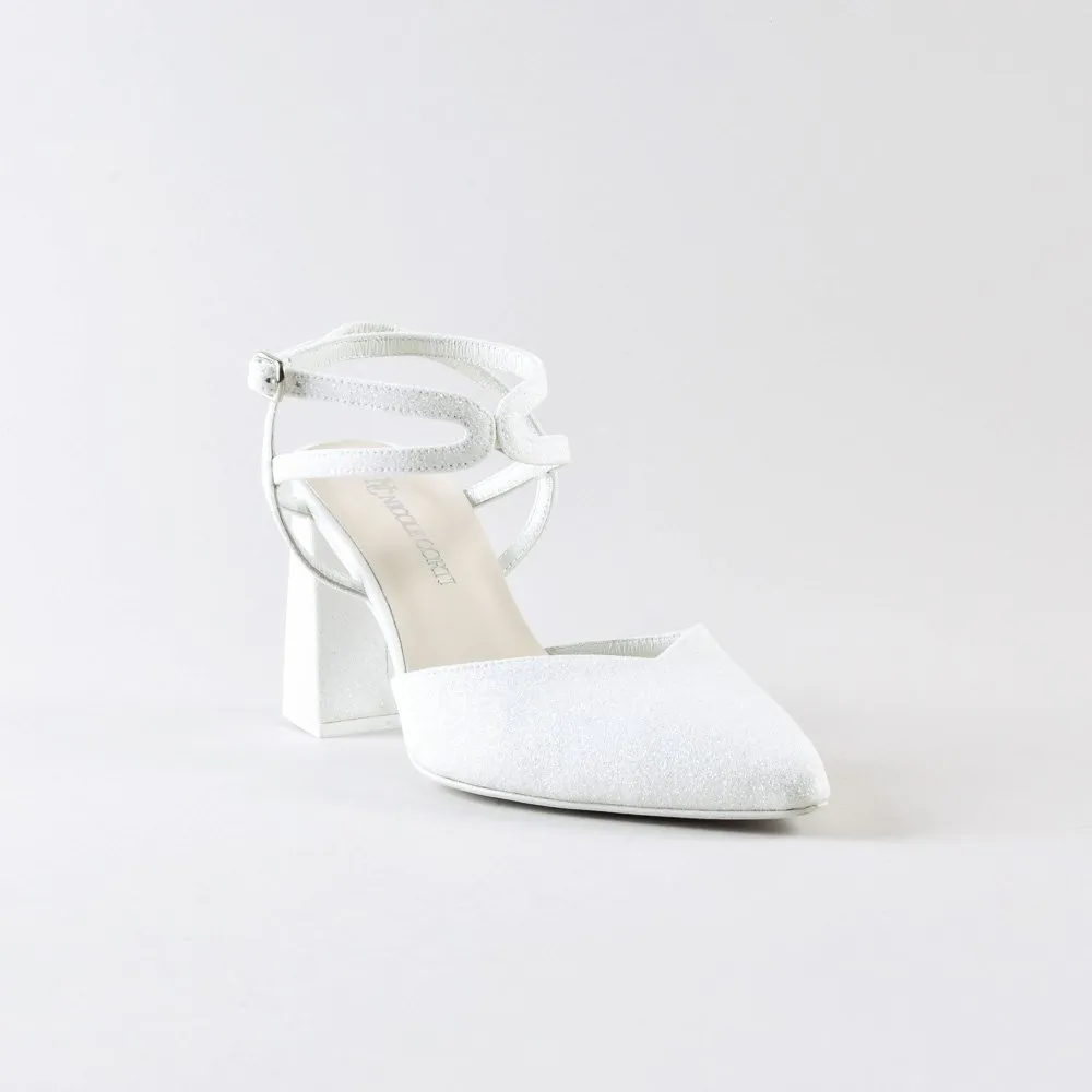 Ankle Strap Madame 70mm – Glitter Bianco - immagine 3