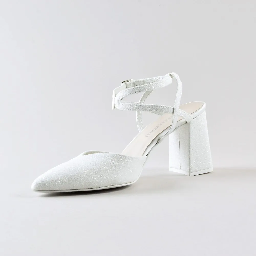 Ankle Strap Madame 70mm – Glitter Bianco - immagine 4
