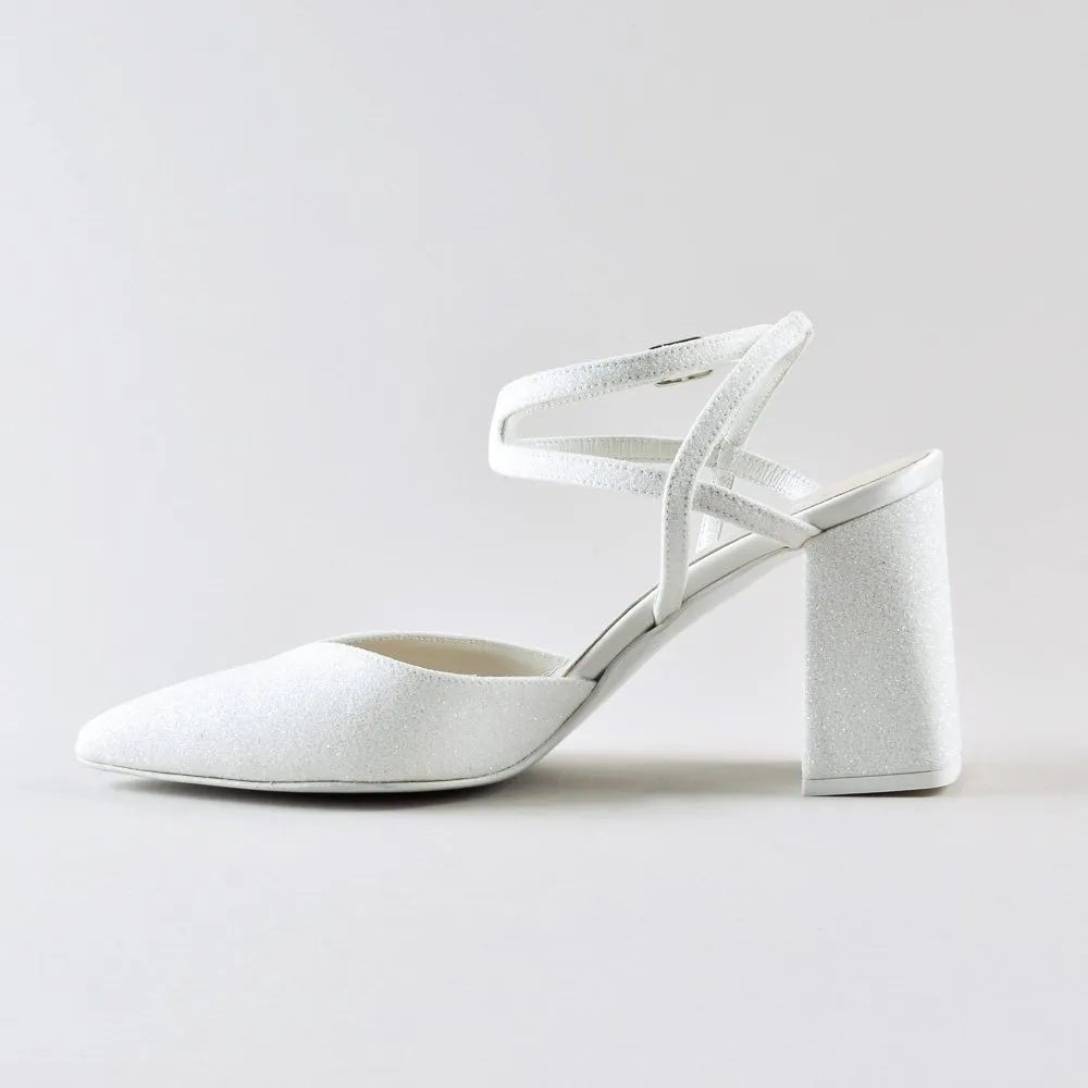 Ankle Strap Madame 70mm – Glitter Bianco - immagine 5