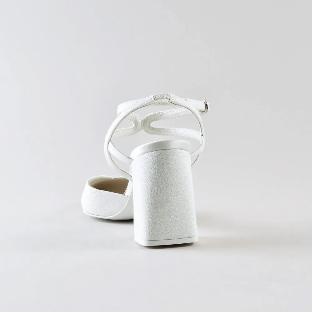 Ankle Strap Madame 70mm – Glitter Bianco - immagine 6