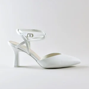 Ankle Strap Madame 70mm – Nappa Bianca