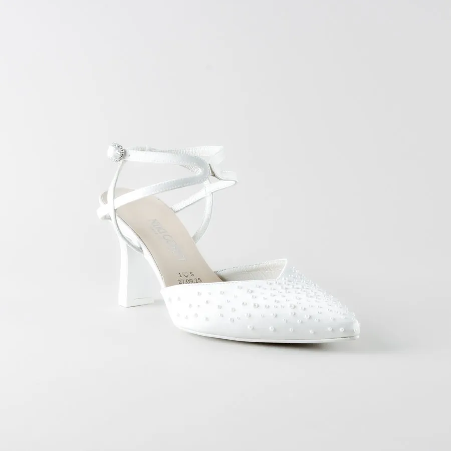Scarpa Sposa con applicazioni a mano - immagine 3