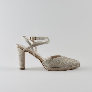 Ankle Strap Madame 80mm plateau – Glitter 018