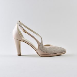 Ankle Strap Erika 80mm plateau – Nude