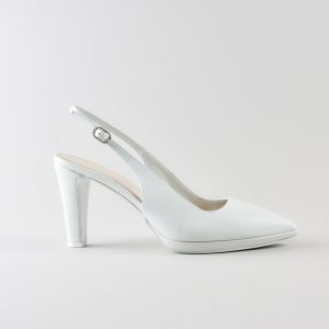 Slingback Dela  80pl mm – Nappa Avorio