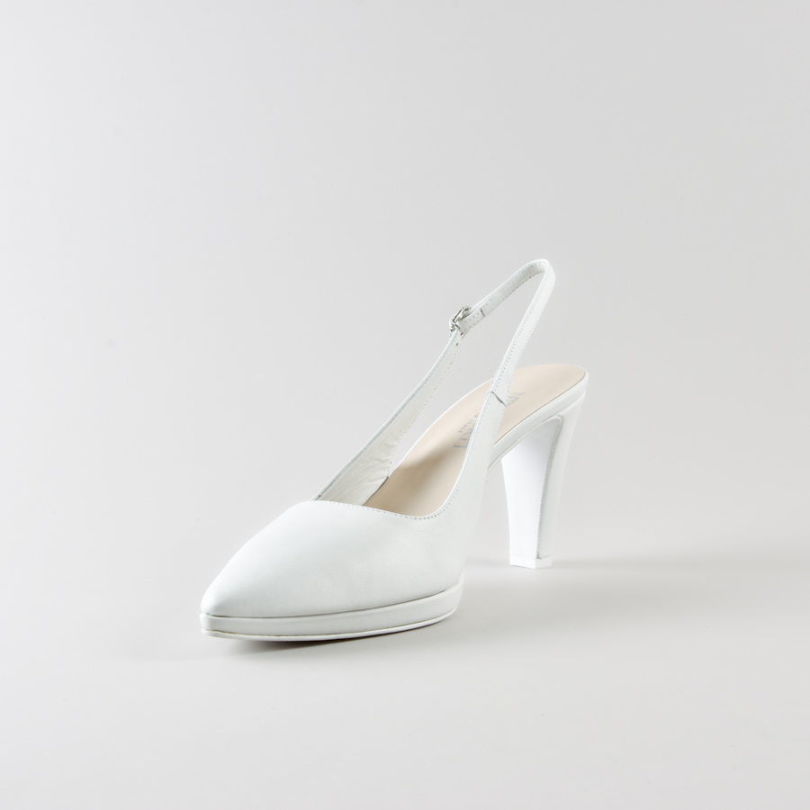 Slingback Dela 80pl mm – Nappa Avorio - immagine 4