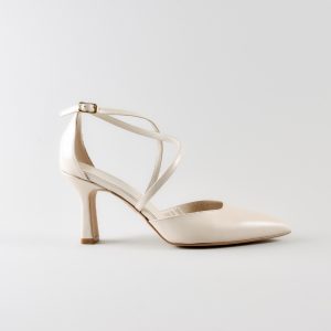 Cross Strap Angie 70mm in pelle Cipria