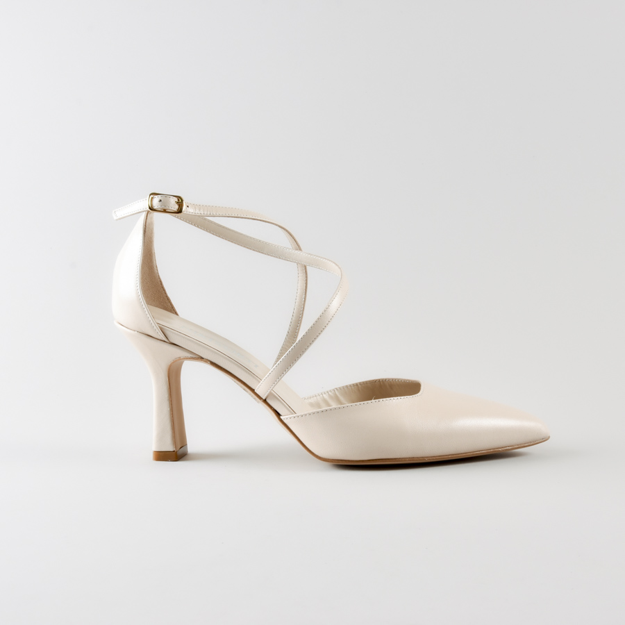 Cross Strap Angie 70mm in pelle Cipria - immagine 2