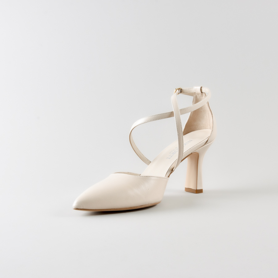 Cross Strap Angie 70mm in pelle Cipria - immagine 7