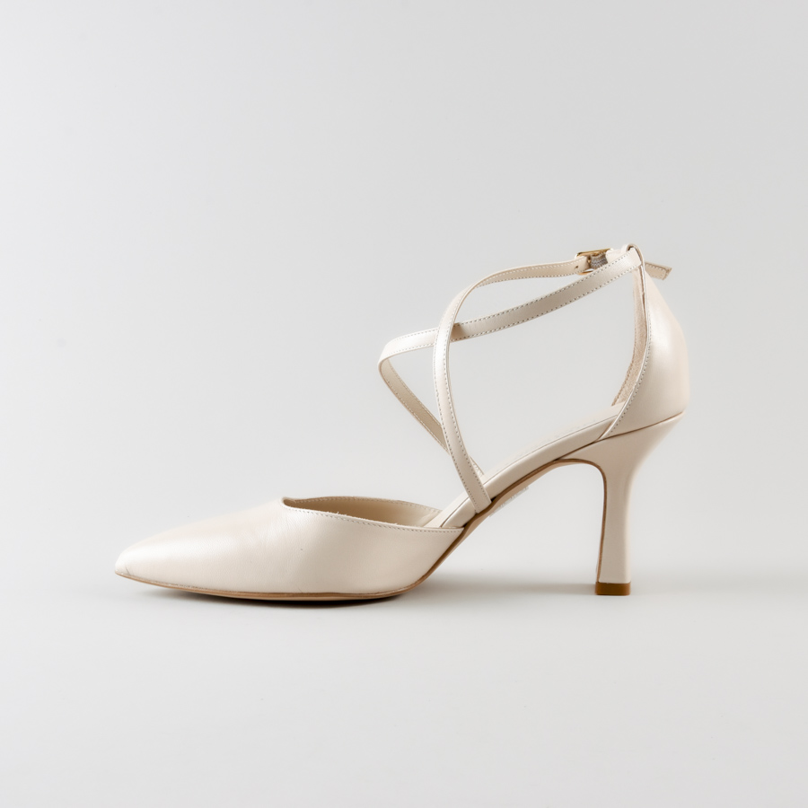 Cross Strap Angie 70mm in pelle Cipria - immagine 6