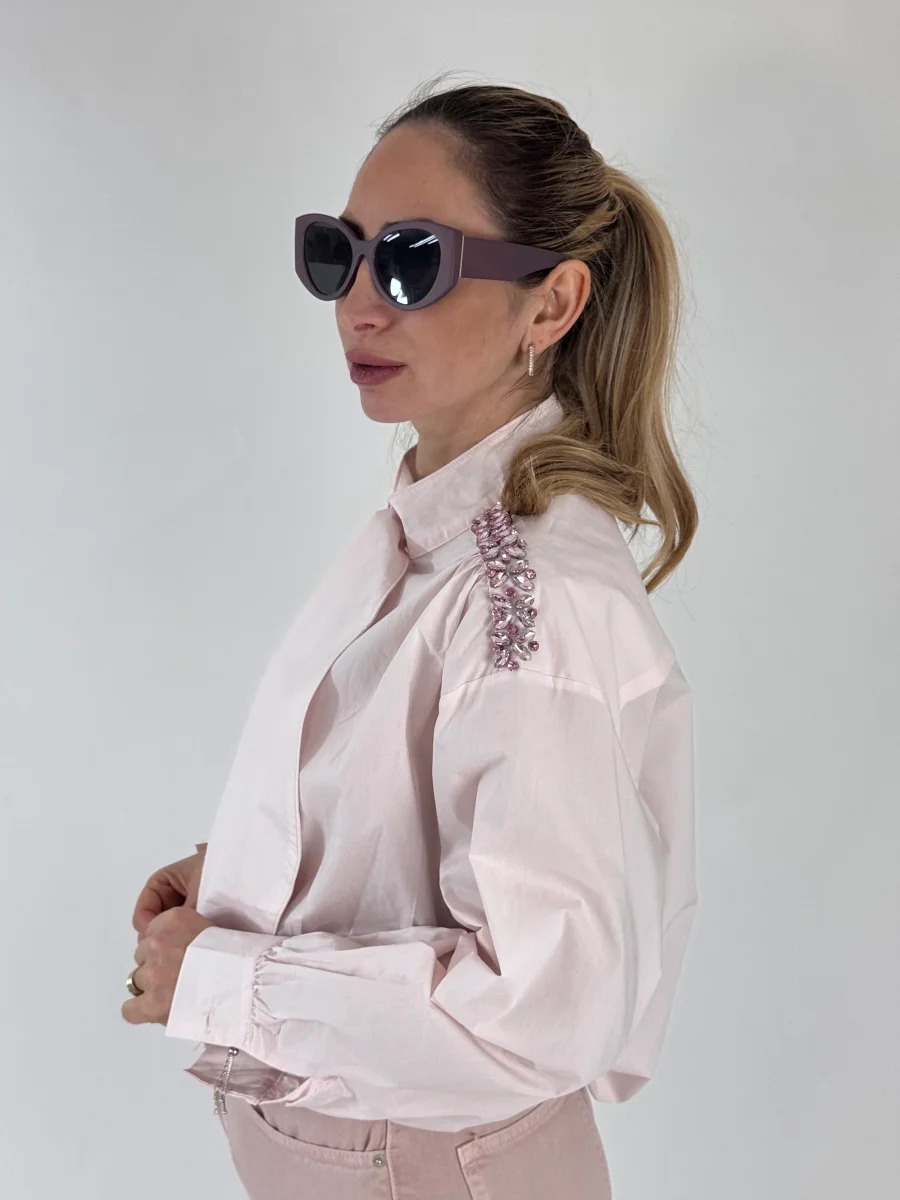 CAMICIA ARIELLE STRASS ROSA - immagine 3