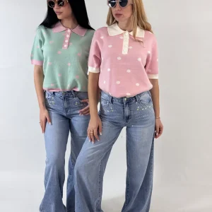 JEANS TASCA DI FIORI CON STRASS