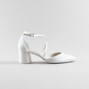 Cross Strap Penny 50mm – Satin avorio