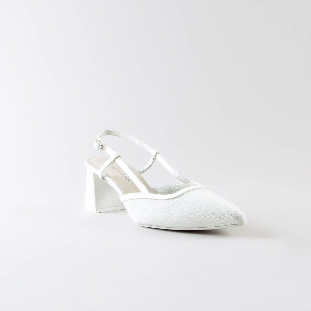 Slingback Reila 50mm – Satin e Galassia Avorio - immagine 3