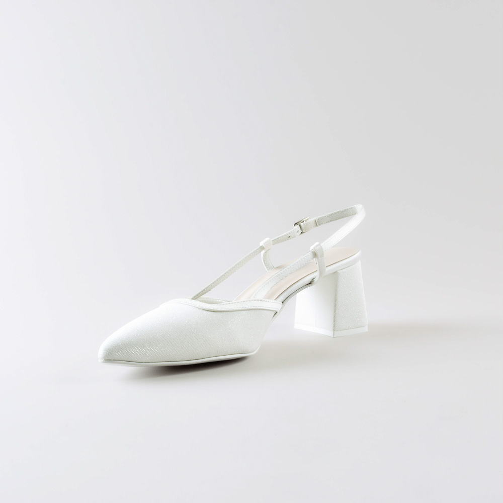 Slingback Reila 50mm – Satin e Galassia Avorio - immagine 4