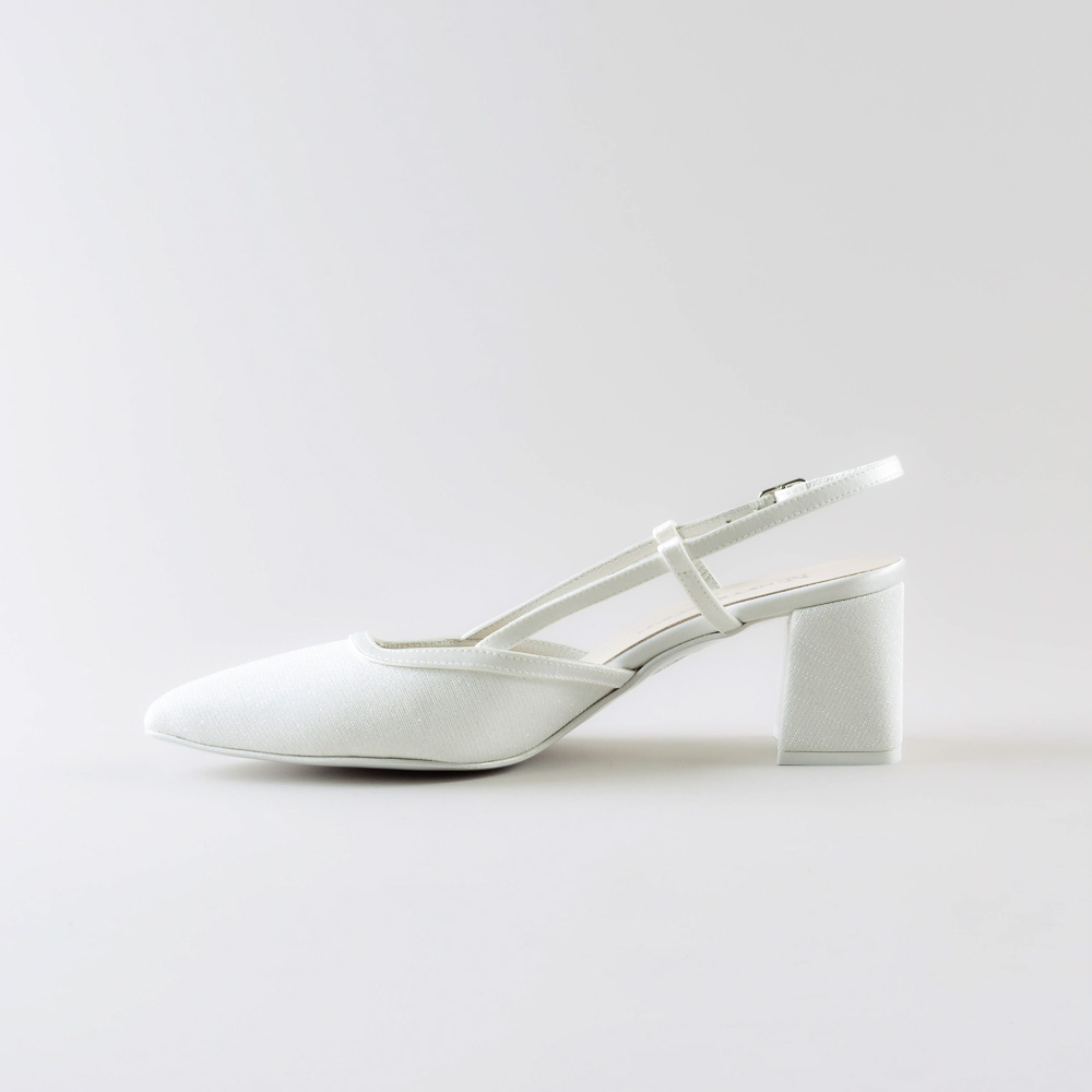 Slingback Reila 50mm – Satin e Galassia Avorio - immagine 5