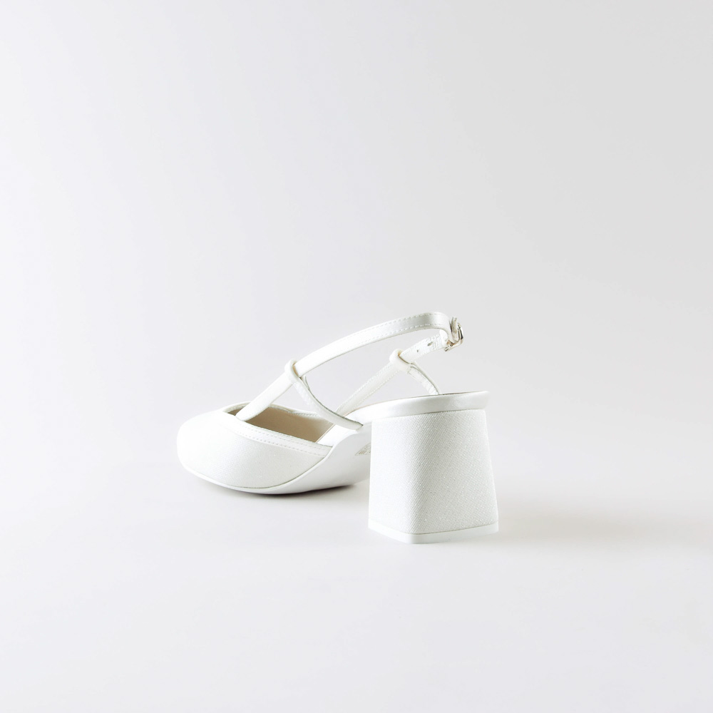 Slingback Reila 50mm – Satin e Galassia Avorio - immagine 6