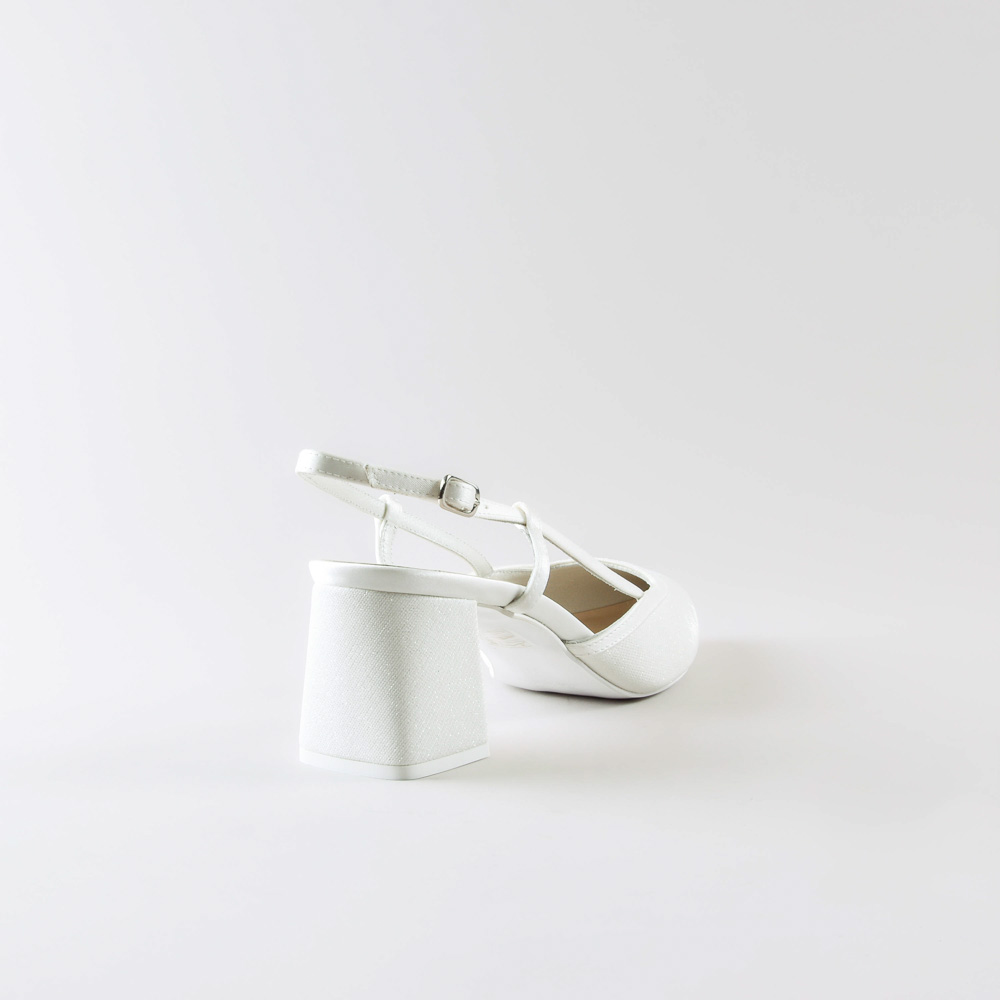 Slingback Reila 50mm – Satin e Galassia Avorio - immagine 7