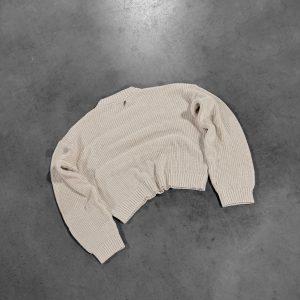 CREAM "P" KNIT