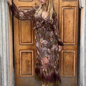 VESTITO FLOREAL VERDE