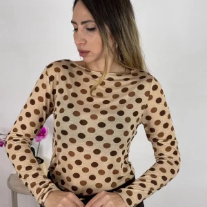 MAGLIETTINA MISTO CASHMERE POIS