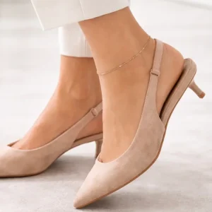 Slingback Nude Suede