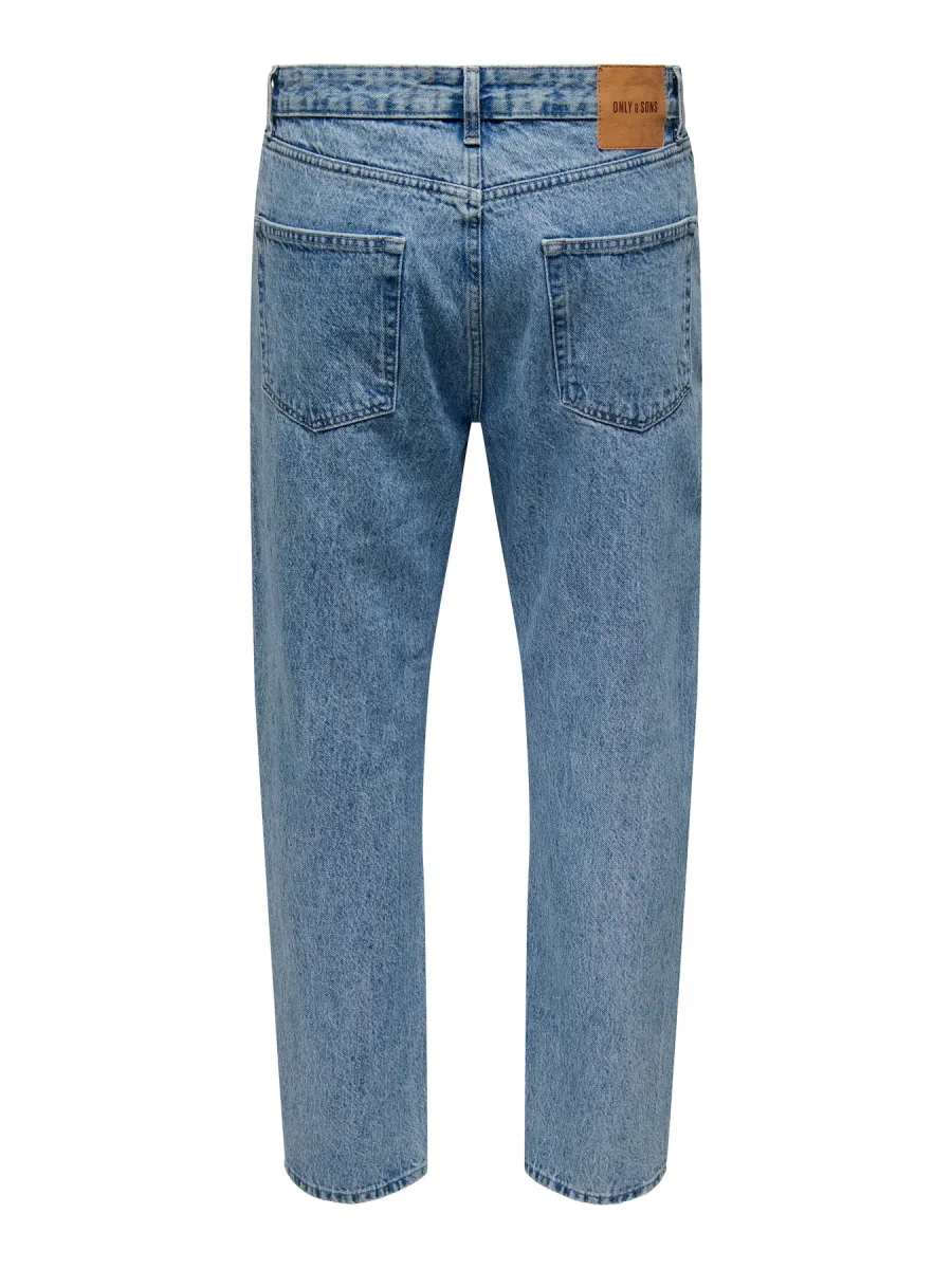 ONLY & SONS ONSTYE LOOSE TAPE JEANS - Light Blu Denim - immagine 7