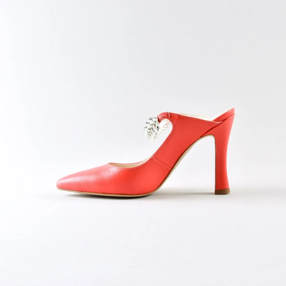 Sabot Letizia 90mm – Nappa Corallo - immagine 5