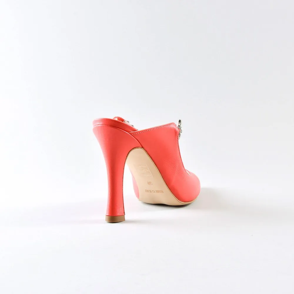 Sabot Letizia 90mm – Nappa Corallo - immagine 7