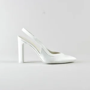 Slingback Diana 90 mm – Satin e Glitter Avorio