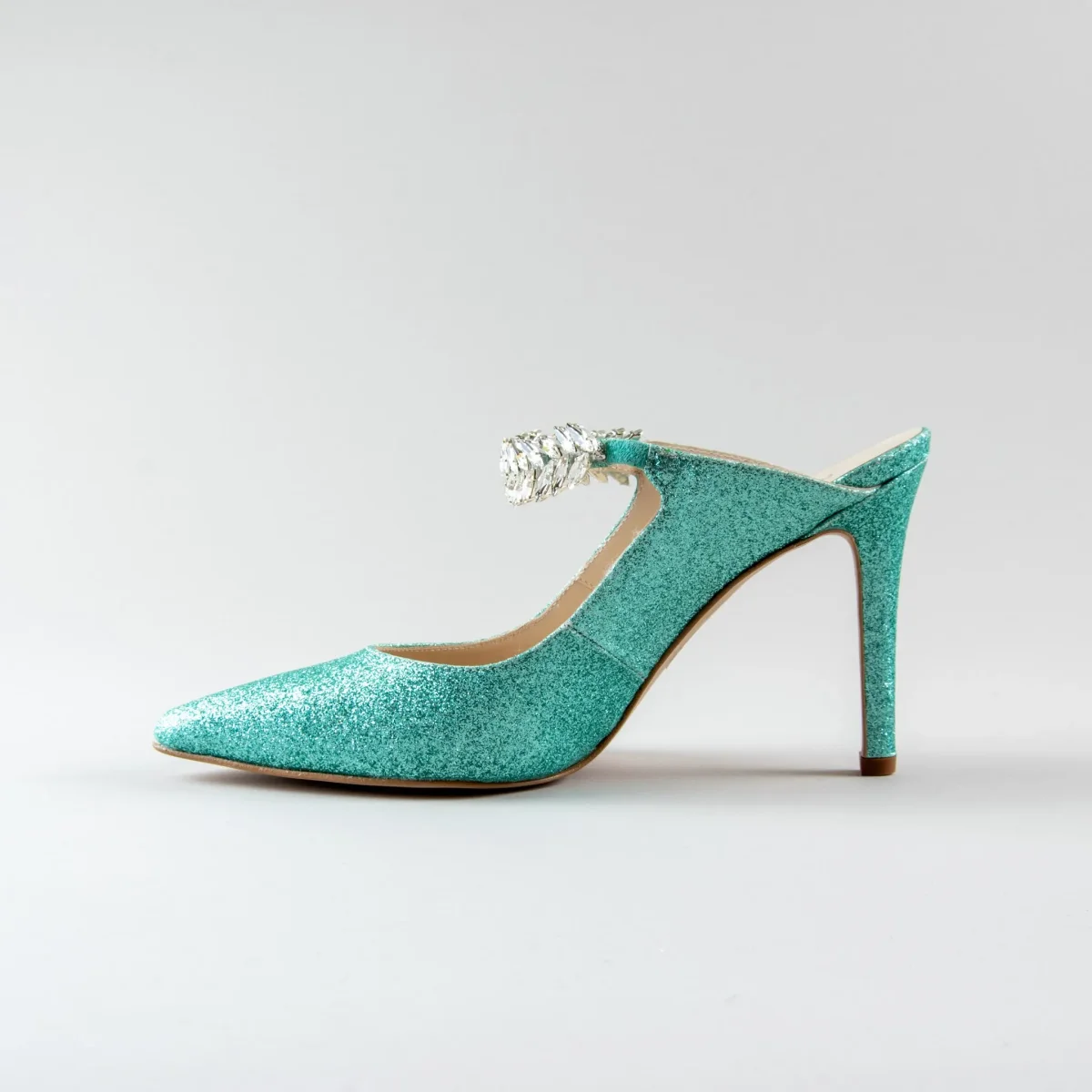 Sabot Letizia 90mm – Glitter Verde Acqua - immagine 5