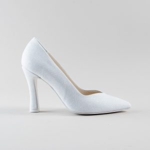 Decolletè Vivienne 90mm – Glitter Bianco