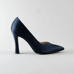 Décolleté Vivienne 90mm – Satin Blu