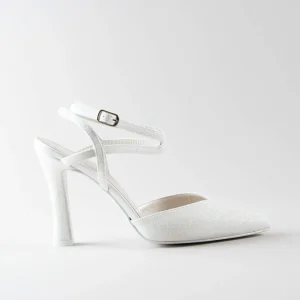 Ankle Strap Madame 90mm – Glitter Avorio