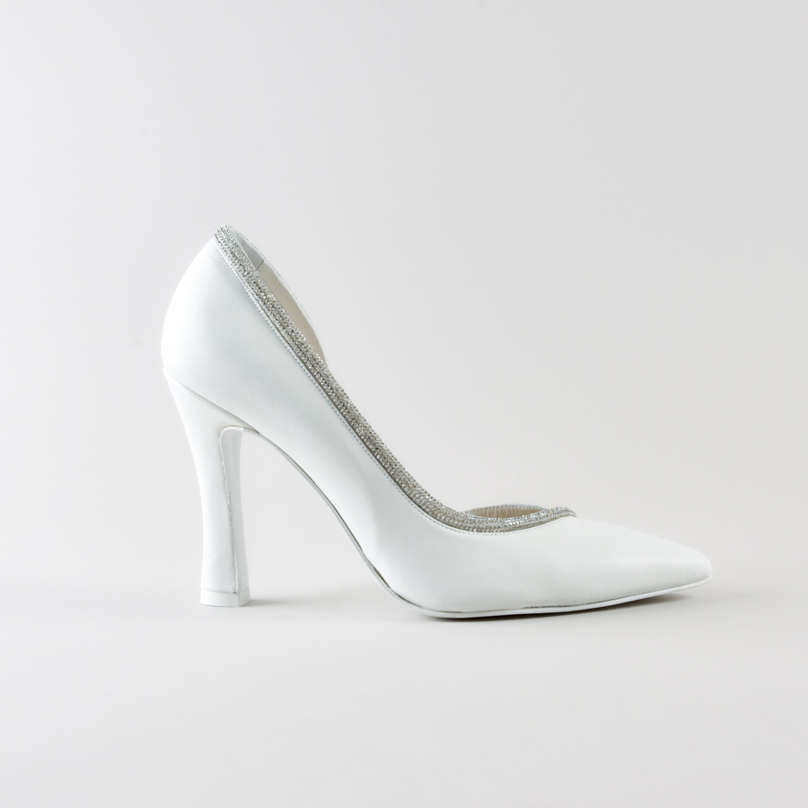 Décolleté Sindy 90 mm in Nappa Avorio - immagine 2