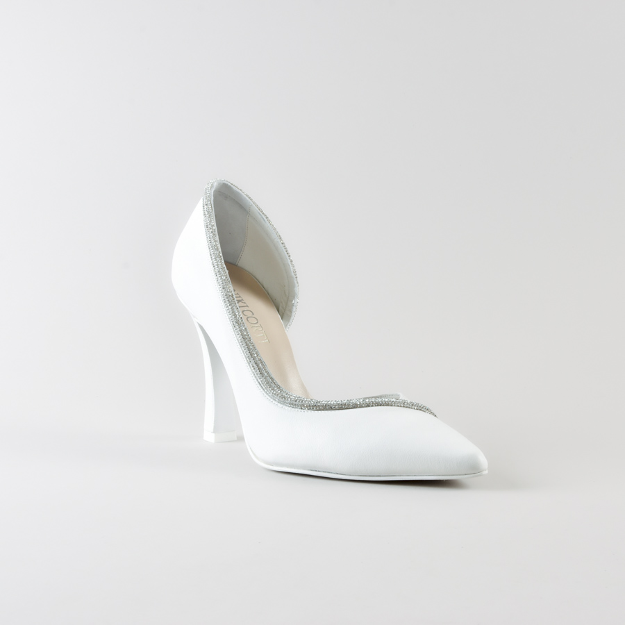 Décolleté Sindy 90 mm in Nappa Avorio - immagine 3