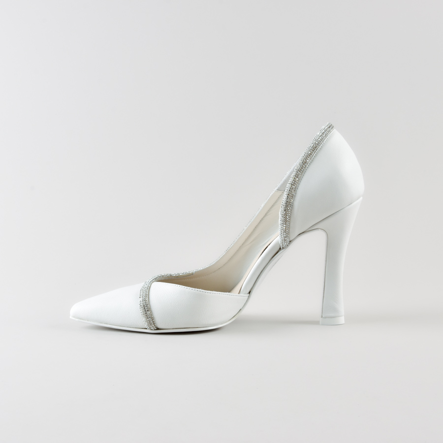 Décolleté Sindy 90 mm in Nappa Avorio - immagine 6