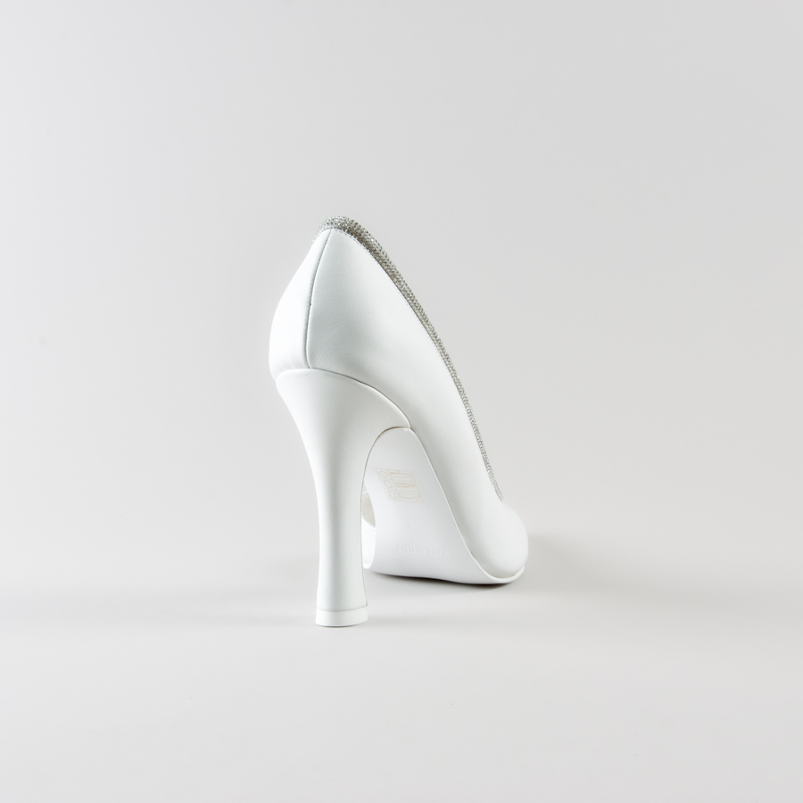 Décolleté Sindy 90 mm in Nappa Avorio - immagine 4